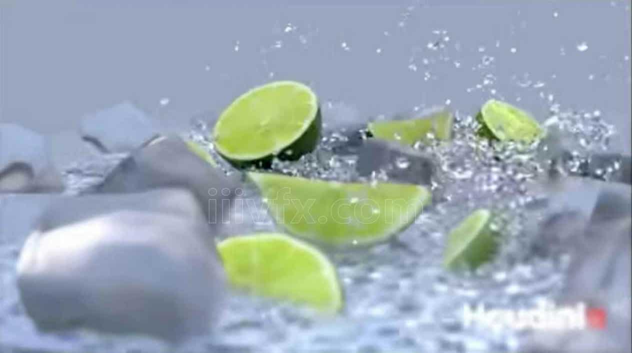 Houdini小型流体特效模拟橘子可乐瓶Houdini FX: Getting started with FLIP