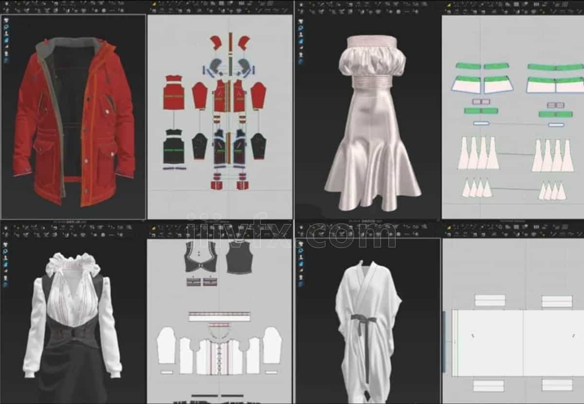 【MD布料文件】Marvelous Designer近70套服装布料衣服源文件