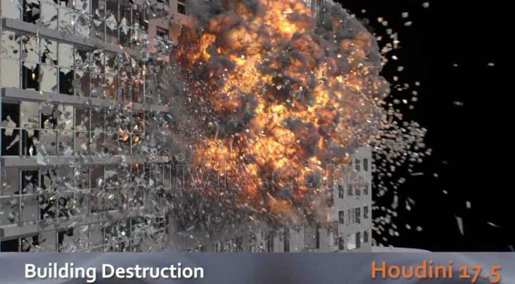 第71篇 大型大厦建筑爆炸破碎Houdini building destruction