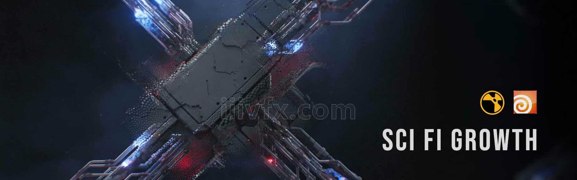 voxyde 第159篇 houdini19科技科幻粒子制作机甲能量生长Advanced Particles - Sci-fi Growth