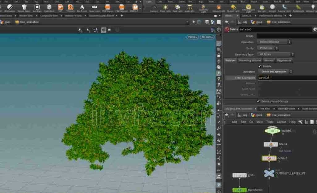 第1篇 树制作全流程Full Tree workflow - SpeedTree / Houdini / Redshift