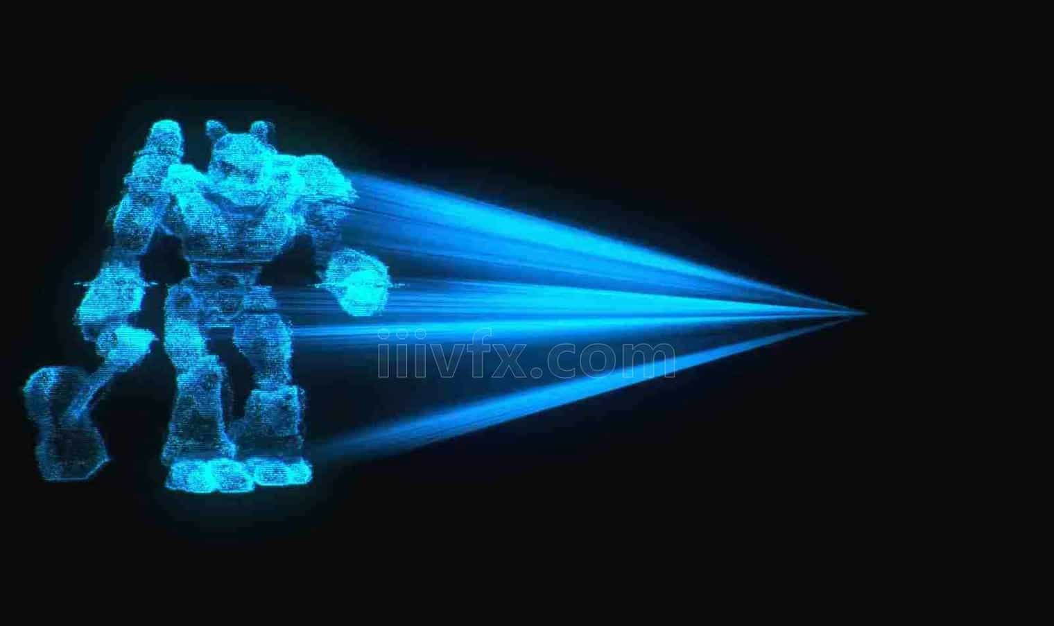 Houdini幽灵体科技全息Houdini Hologram (animated object)