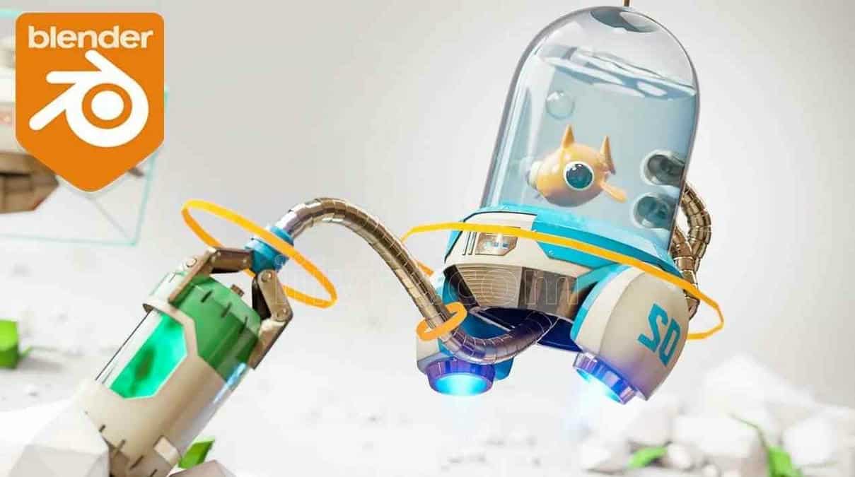 Blender卡通机器人星球动画全流程教程