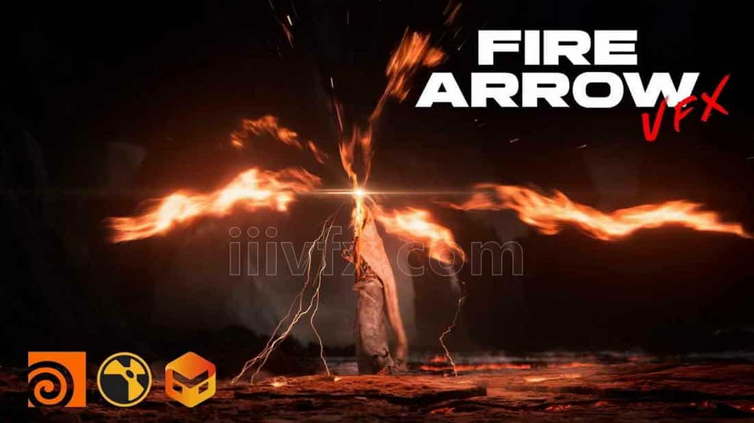 Houdini火焰吸收汇聚能量炸地面特效 Fire Arrow VFX - Romain Czysz ( New Workshop )