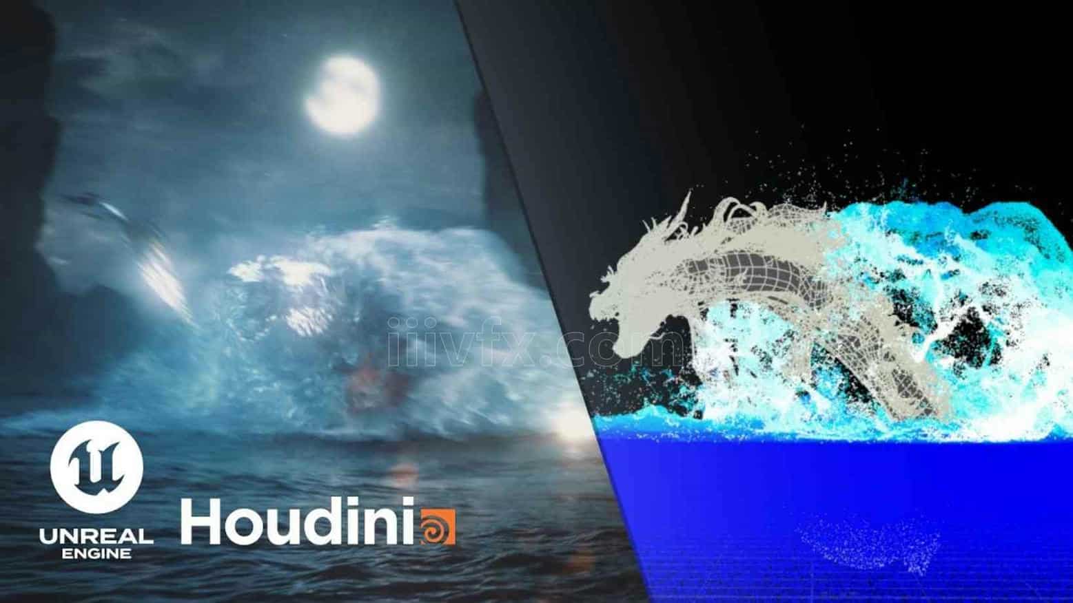 Houdini蛟龙戏水翻江倒海 hip臀部工程