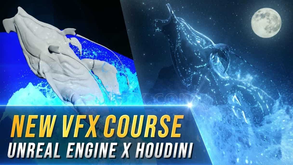 炸到天！Houdini&UE5蛟龙出水特效完整课程发布Unreal Engine X Houdini: Complete Workflow Course