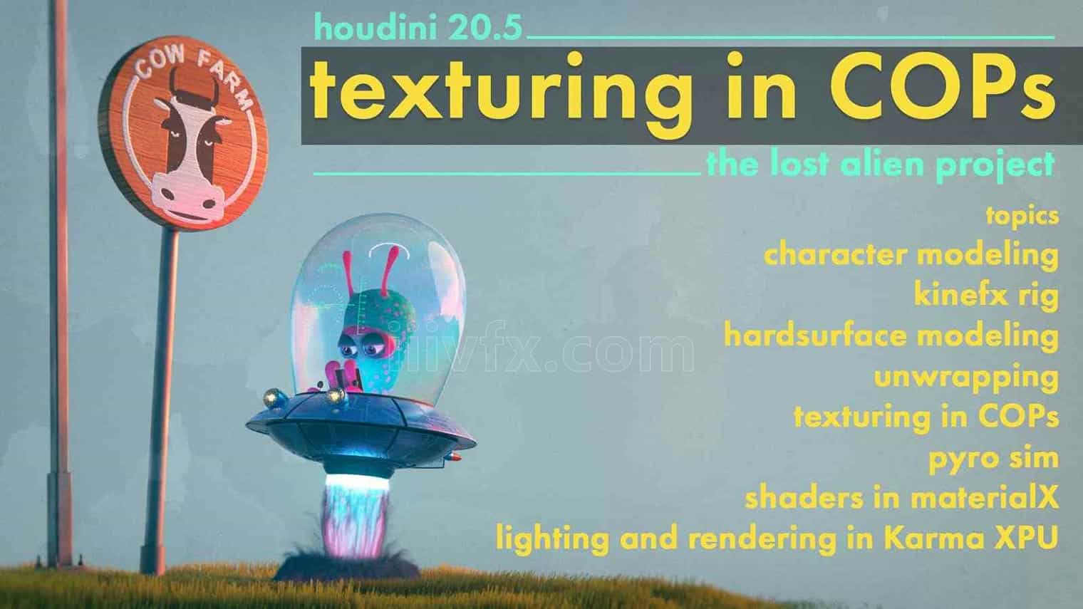 使用Houdini20.5全流程Cop新模块制作失落的外星人地形环境